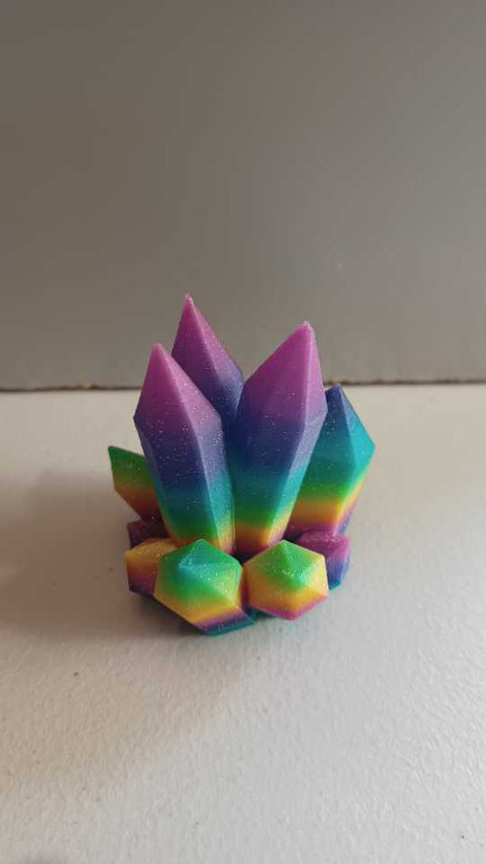 Rainbow Crystal Cluster